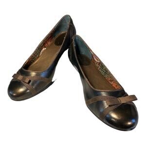 Prima Women's Pluck Bronze Low Wedge Flats 10